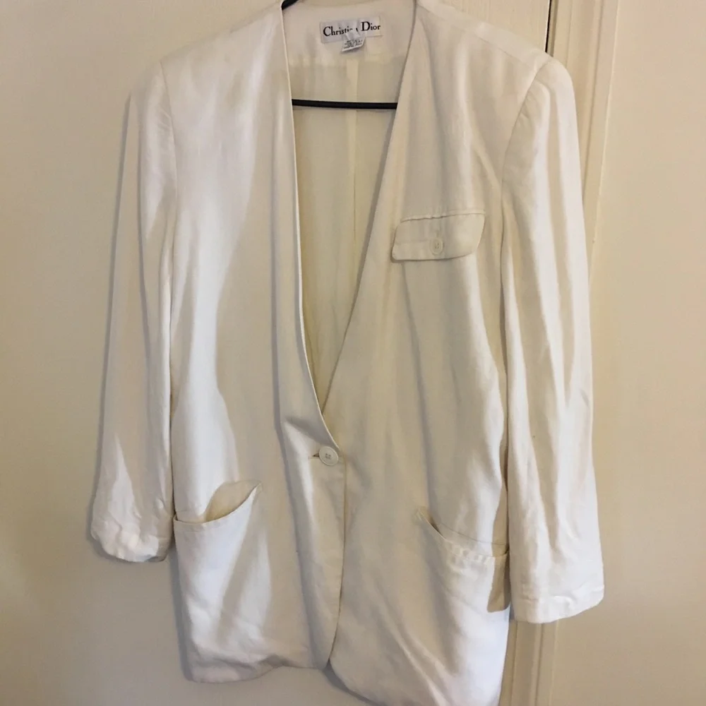 Dior White Women's Blazer Jacket